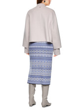 MARC CAIN COLLECTIONS Bluish Violet Knitted In Germany Tube Skirt | ZC 71.08 M18