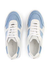 MARC CAIN SPORTS Vintage Blue Mixed-Material Sneakers | ZS SH.03 L05