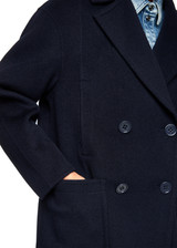 MARC CAIN SPORTS Navy Coat Made From 100% Wool | ZS 12.03 W05