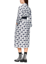 MARC CAIN SPORTS Off-White Printed Midi Dress | ZS 21.04 W82