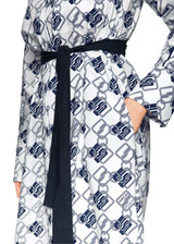 MARC CAIN SPORTS Off-White Printed Midi Dress | ZS 21.04 W82