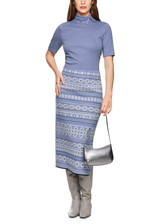 MARC CAIN COLLECTIONS Bluish Violet Turtleneck T-Shirt | ZC 48.06 J15