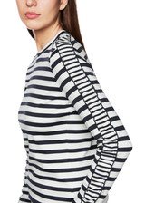 MARC CAIN SPORTS Navy Maritime Striped Shirt | ZS 48.13 J37