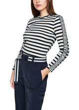 MARC CAIN SPORTS Navy Maritime Striped Shirt | ZS 48.13 J37