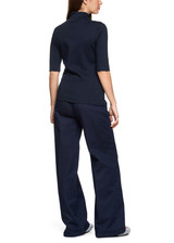 MARC CAIN SPORTS Navy Basic Shirt In Stretch Cotton | ZS 48.04 J50