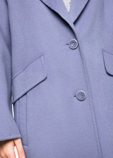 MARC CAIN COLLECTIONS Bluish Violet Soft Wool Coat | ZC 11.02 W33