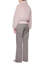 MARC CAIN COLLECTIONS Light Desert Taupe Short Faux Fur Jacket | ZC 12.05 W43