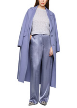MARC CAIN COLLECTIONS Bluish Violet Wukari Trousers In Hammered Satin | ZC 81.12 W46