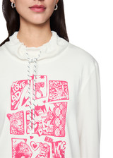 MARC CAIN SPORTS Off-White Blouse Shirt With Print | ZS 55.05 J47