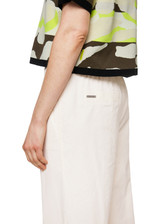 MARC CAIN SPORTS Bright Ecru Washington Wide Corduroy Trousers | ZS 81.16 W21