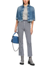 MARC CAIN SPORTS Navy Frederica Trousers With Print | ZS 81.28 J07