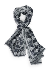 MARC CAIN SPORTS Navy Scarf In Cube Design | ZS B4.01 Z04