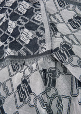 MARC CAIN SPORTS Navy Scarf In Cube Design | ZS B4.01 Z04