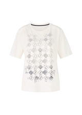 MARC CAIN SPORTS Off-White Rethink Together Sparkling T-Shirt | ZS 48.20 J33