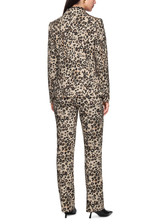 MARC CAIN COLLECTIONS Soft Cappuccino Leopard Print Blazer In Scuba Jersey | ZC 34.08 J12