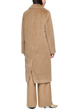 MARC CAIN COLLECTIONS Warm Sand Fluffy Coat With Collar | ZC 11.04 W42