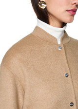 MARC CAIN COLLECTIONS Warm Sand Oversized Jacket With Cuffed Sleeves | ZC 12.02 W33