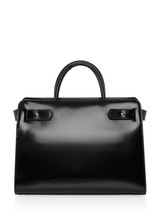 MARC CAIN COLLECTIONS Black Elegant Handbag With Logo Buckle | ZC TI.02 L07