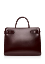 MARC CAIN COLLECTIONS Bright Maroon Elegant Handbag With Logo Buckle | ZC TI.02 L07