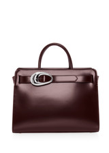 MARC CAIN COLLECTIONS Bright Maroon Elegant Handbag With Logo Buckle | ZC TI.02 L07