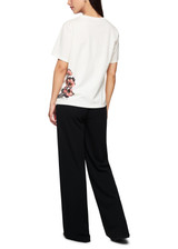 MARC CAIN COLLECTIONS Off-White Leopard Print T-Shirt | ZC 48.02 J59