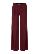 MARC CAIN COLLECTIONS Bright Maroon Wichita High Waist Wide Fit Trousers | ZC 81.09 J10