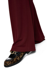 MARC CAIN COLLECTIONS Bright Maroon Wichita High Waist Wide Fit Trousers | ZC 81.09 J10