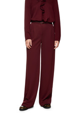MARC CAIN COLLECTIONS Bright Maroon Wichita High Waist Wide Fit Trousers | ZC 81.09 J10