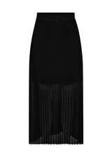MOS MOSH Black Mmhopi Plain Knit Skirt | 170710