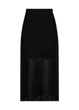 MOS MOSH Black Mmhopi Plain Knit Skirt | 170710