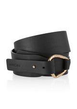 MARC CAIN COLLECTIONS Black Leather Waist Belt | ZC G1.04 L41
