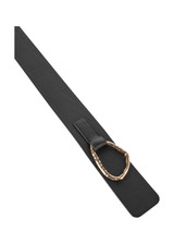 MARC CAIN COLLECTIONS Black Leather Waist Belt | ZC G1.04 L41