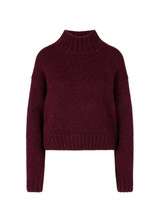 MARC CAIN COLLECTIONS Bright Maroon Knitted In Germany Cosy Jumper | ZC 41.61 M07