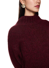MARC CAIN COLLECTIONS Bright Maroon Knitted In Germany Cosy Jumper | ZC 41.61 M07
