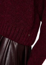 MARC CAIN COLLECTIONS Bright Maroon Knitted In Germany Cosy Jumper | ZC 41.61 M07