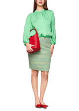 MARC CAIN COLLECTIONS Bright Apple Green Elegant Blouse | ZC 51.03 W08