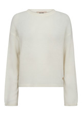 MOS MOSH Ecru Mmmape O-Neck Knit | 173310