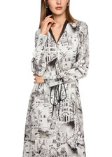 MARC CAIN COLLECTIONS Smoke Printed Dress In Viscose | ZC 21.27 W75
