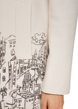 MARC CAIN COLLECTIONS Smoke Knitted In Germany Boiled Wool Coat | ZC 31.11 J29