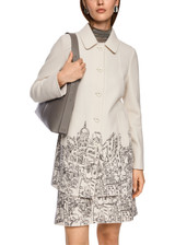 MARC CAIN COLLECTIONS Smoke Knitted In Germany Boiled Wool Coat | ZC 31.11 J29