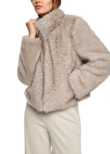 MARC CAIN COLLECTIONS Smoke Cosy Faux Fur Jacket | ZC 12.07 W64