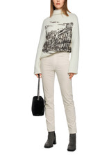 MARC CAIN COLLECTIONS Smoke Siena Slip-On Trousers In Velvet | ZC 81.31 W48