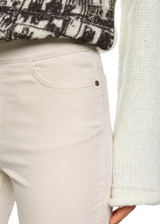 MARC CAIN COLLECTIONS Smoke Siena Slip-On Trousers In Velvet | ZC 81.31 W48