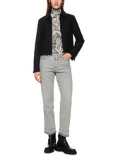 MARC CAIN COLLECTIONS Grey Forli Jeans With Flower Appliqué | ZC 82.07 D04