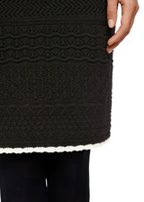 MARC CAIN COLLECTIONS Black Knitted In Germany Ajour Skirt | ZC 71.27 M45