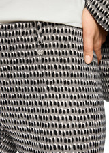 MARC CAIN COLLECTIONS Soft Charcoal Sydney Trousers With Sprinkles Print | ZC 81.11 J39