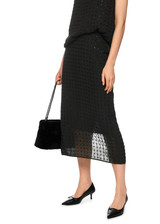 MARC CAIN COLLECTIONS Black Elegant Skirt With Sequins | ZC 71.24 W88
