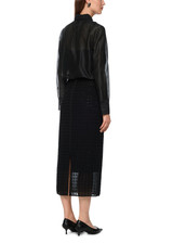 MARC CAIN COLLECTIONS Black Organza Blouse With Embroidery | ZC 51.23 W87