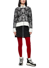 MARC CAIN SPORTS Black And White Knitted In Germany Cardigan | ZS 39.18 M26