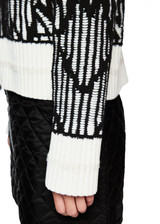 MARC CAIN SPORTS Black And White Knitted In Germany Cardigan | ZS 39.18 M26